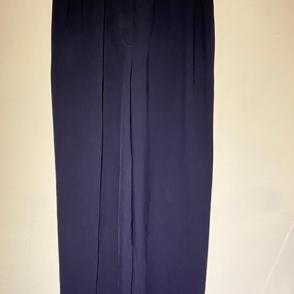 H&M Studio Trouser blue with Black Stripe and elastic waist Size 6 - Picture 6 of 8